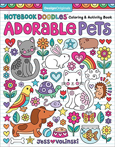 Notebook Doodles Adorable Pets: Coloring & Activity Book