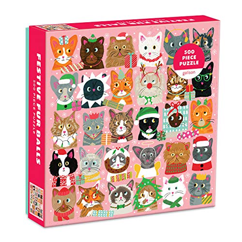 Festive Furballs 500 Piece Jigsaw Puzzle