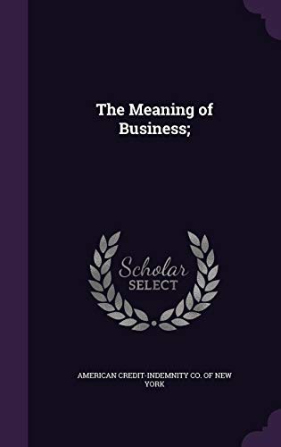 Meaning of Business;