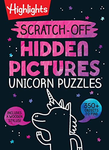 Scratch-Off Hidden Pictures Unicorn Puzzles
