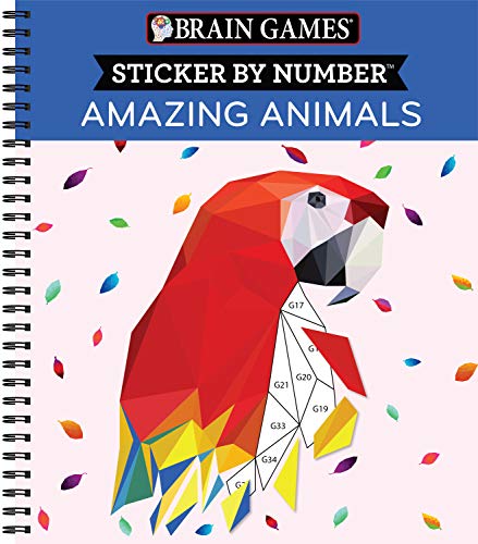 Brain Games - Sticker by Number: Amazing Animals (Pages)