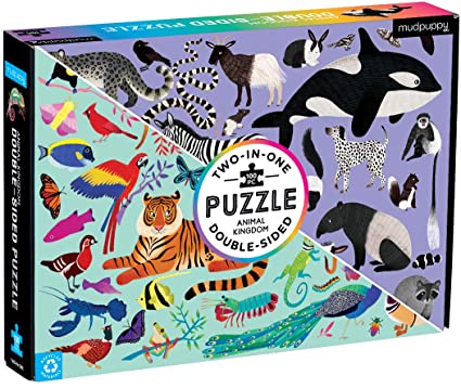 Animal Kingdom 100 Piece Double-Sided Puzzle