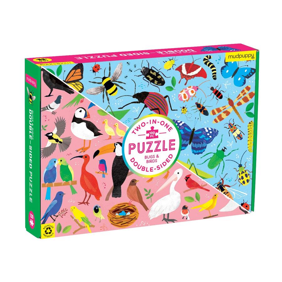 Bugs & Birds Double-Sided 100 Piece Puzzle