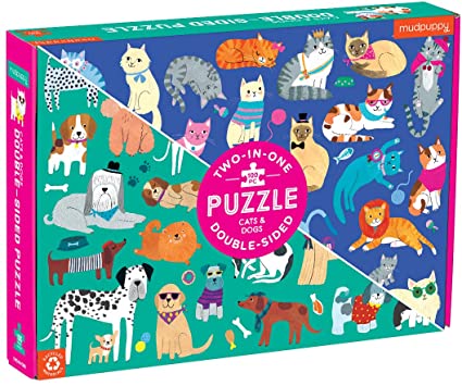 Cats & Dogs 100 Piece Double-Sided Puzzle